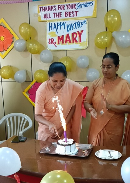 Celebrated Sr. MARY birthday and Farewell to 